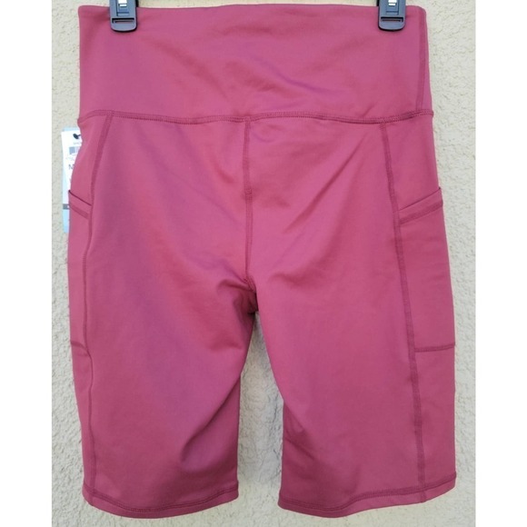 Ideology High Rise Biker Shorts Red Pear Medium - Picture 4 of 9